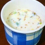 乾燥キャベツで栄養満点♡胡麻キャベツ卵ミルクスープ